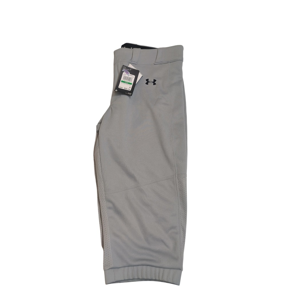 Under Armour Girls Gray Softball Pants Cropped Knicker Youth Large YLG NWT - Picture 2 of 7